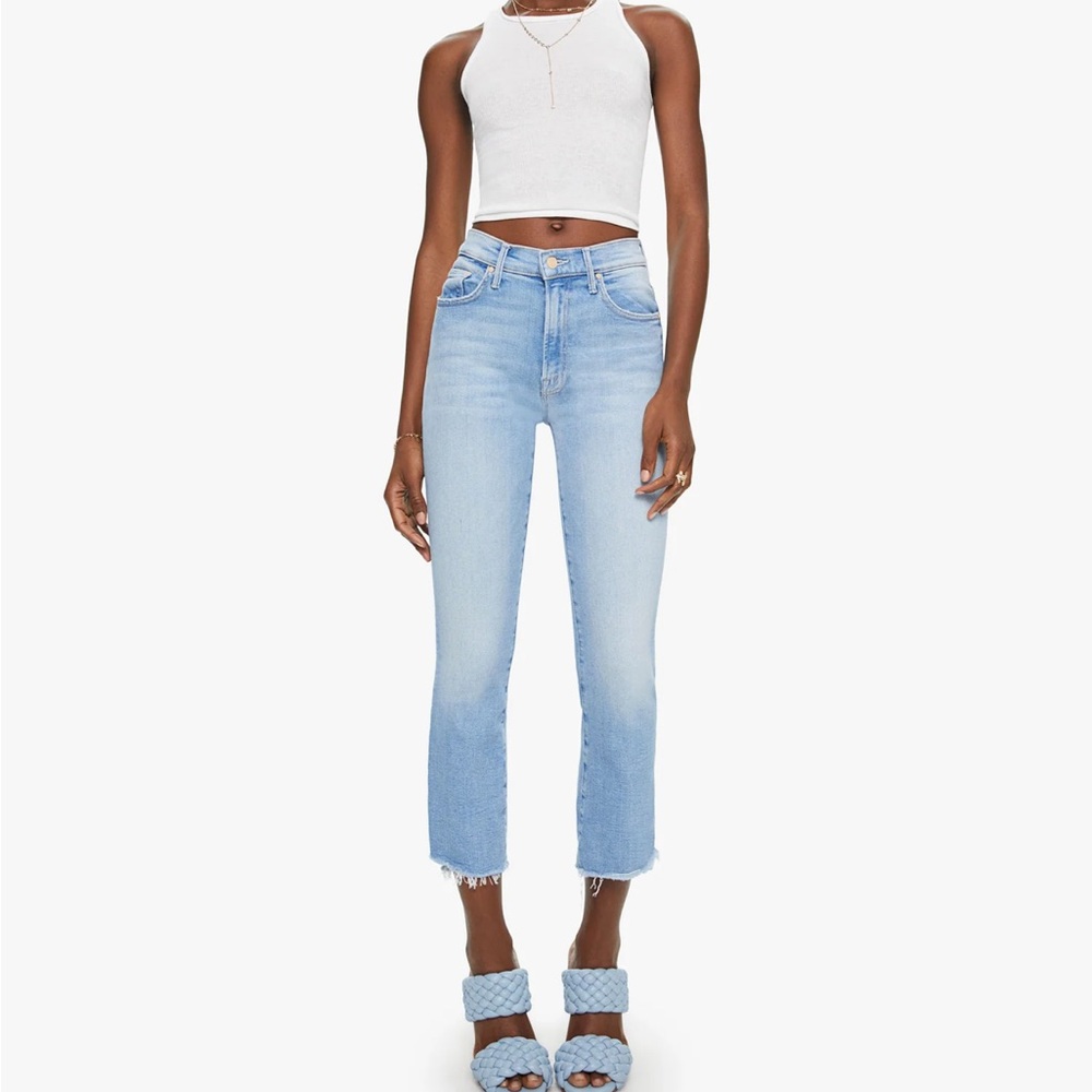 Mother the insider crop step fray jeans size 30